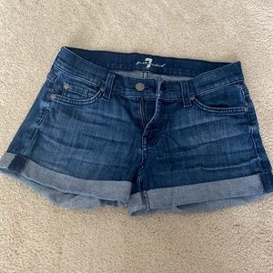 7 For All Mankind Denim Shorts Size 25